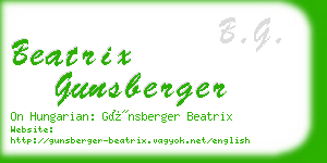 beatrix gunsberger business card